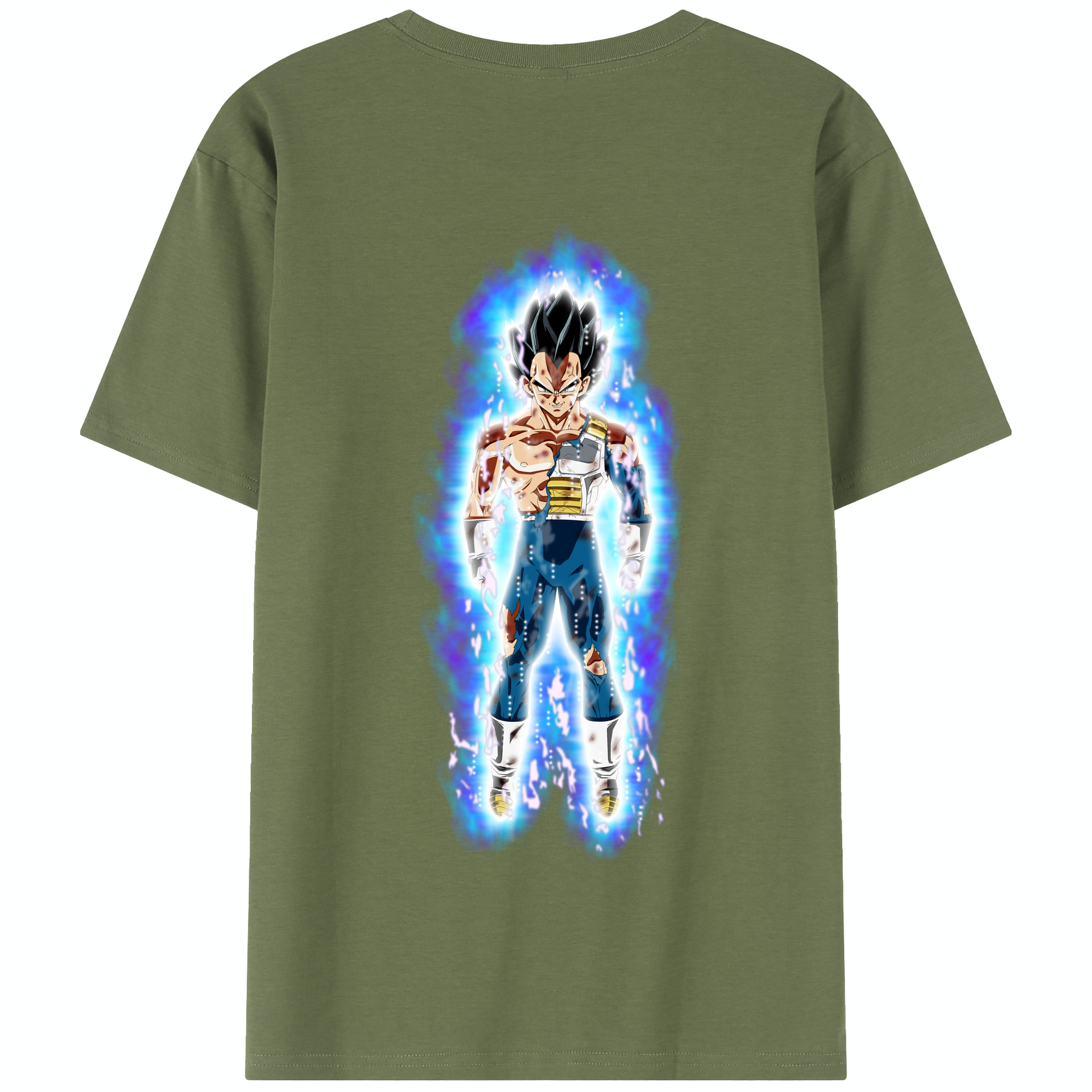 （画像用） ドラゴンボール ベジータ四世（Bejīta Yonsei）DRAGON BALL Vegeta IV 綿100％半袖Tシャツ（背面プリント）